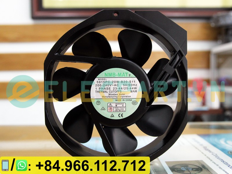 Quạt tản nhiệt NMB 5915PC-20W-B20-S11, 200-240VAC, 172x150x38mm