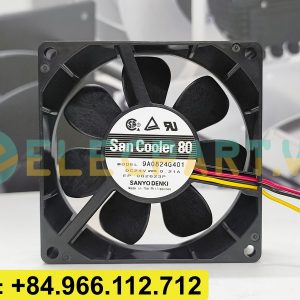 Quạt tản nhiệt SANYO DENKI 9A0824G401, 24VDC, 80x80x25mm