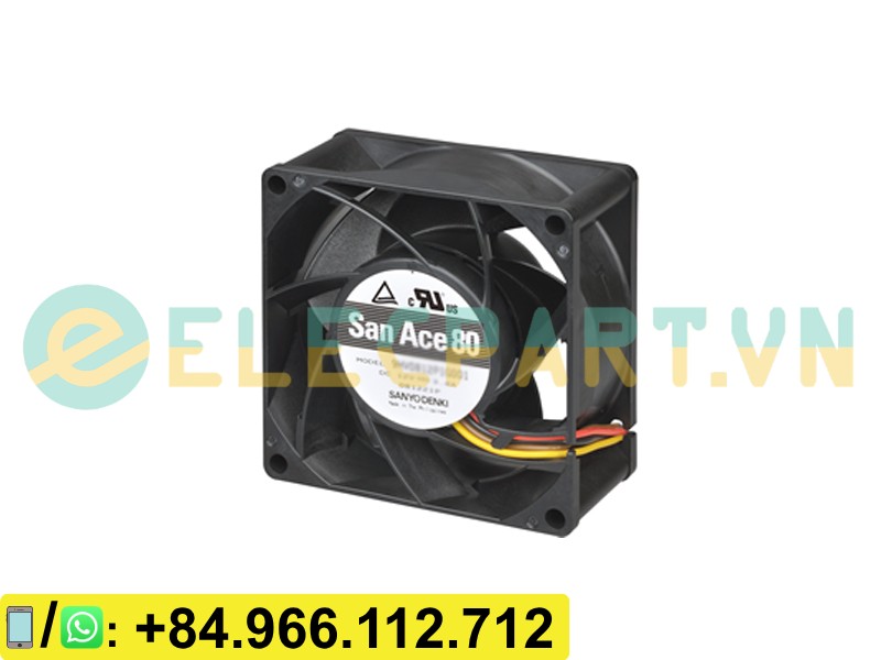 Quạt tản nhiệt SANYO DENKI 9HV0824P1G003, 24VDC, 80x80x38mm