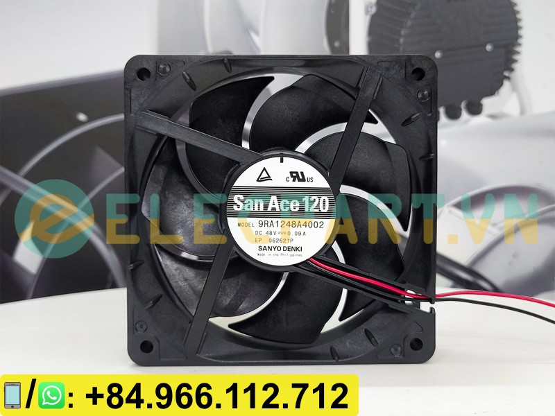 Quạt tản nhiệt SANYO DENKI 9RA1248A4002, 48VDC, 120x120x25mm