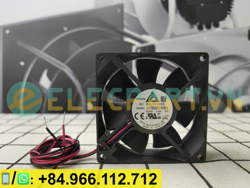 Quạt tản nhiệt DELTA AFB0824SH, 24VDC, 80x80x25mm