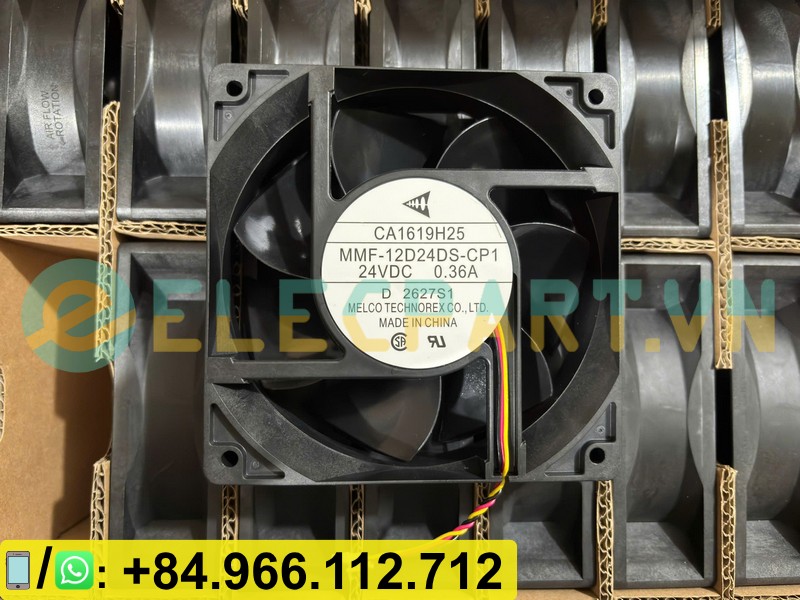 Quạt tản nhiệt MELCO MMF-12D24DS-CP1, 24VDC, 120x120x38mm