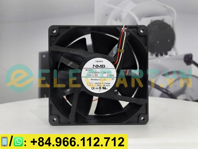 Quạt tản nhiệt NMB 11938KA-12M-ET, 12VDC, 120x120x38mm