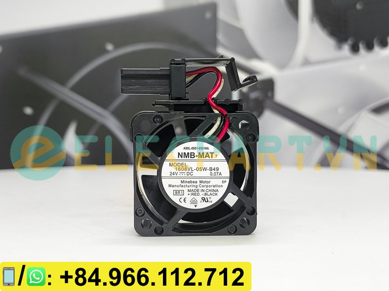 Quạt tản nhiệt NMB 1608VL-05W-B49, 24VDC, 40x40x20mm