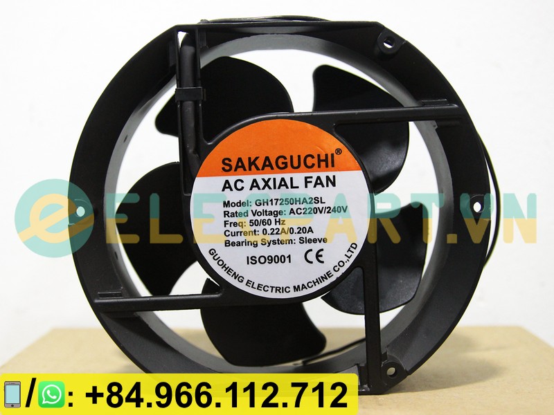 Quạt tản nhiệt SAKAGUCHI GH17250HA2SL, 220VAC, 172x150x51mm