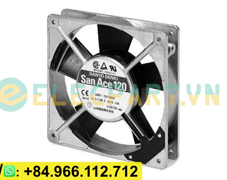 Quạt tản nhiệt SANYO DENKI 109S085, 100VAC, 120x120x25mm