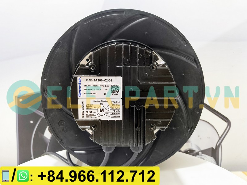 Quạt SEEMTEK B3E-2A280-K2-01, 230VAC, 280mm cho FFU